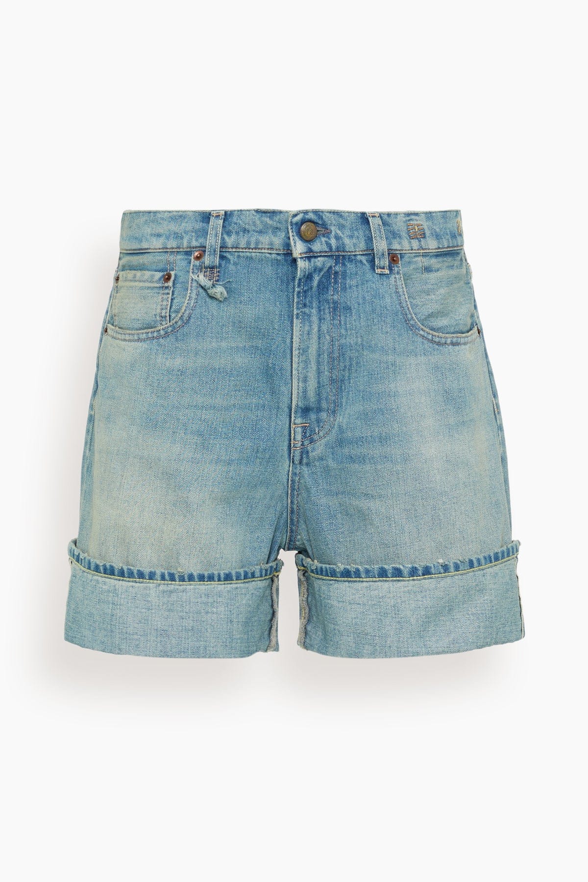 R13 Nina Short in Lapis Selvedge Blue