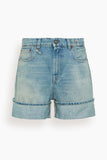 R13 Nina Short in Lapis Selvedge Blue