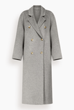 Loulou de Saison Irvin Double Breasted Coat in Grey