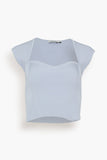 Simkhai Tops Abia Cropped Tee in Blue Haze