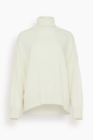 Loulou Studio Sweaters Murano High Collar Sweater in Ivory Loulou Studio Murano High Collar Sweater in Ivory