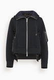 Sponge Sweat x Nylon Twill Hoodie in Black