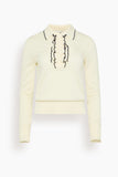 Forte Forte Merino Polo Sweater in Diamond