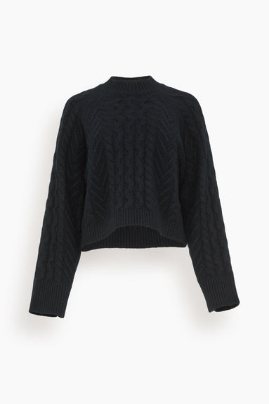 Sablyn Sweaters Walker Cable Knit Sweater in Black