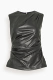 Simkhai Tops Wynter Sleeveless Draped Top in Black Simkhai Wynter Sleeveless Draped Top in Black