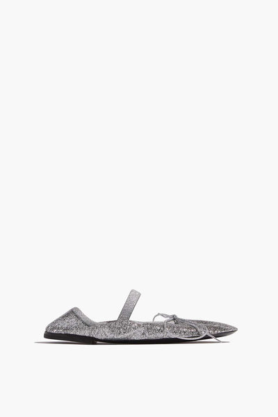 Glove Mary Jane Ballet Flats in Silver