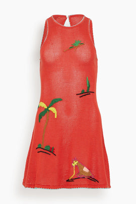 Marea Dress in Riviera Flame