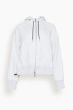 Sacai Cotton Jersey Hoodie in Off White