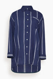 Lemlem Mariam Shirt Dress in Nunu Navy