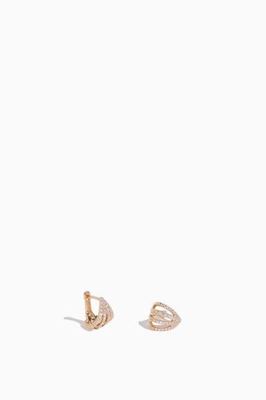 Dana Rebecca Earrings Sarah Leah Four Burst Huggies in 14k Yellow Gold Dana Rebecca Sarah Leah Four Burst Huggies in 14k Yellow Gold