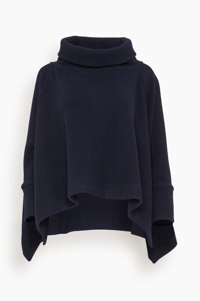 Isabella Roll Neck Top in Midnight