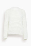 Forte Forte Chamois Ribbon Roundneck Sweater in Bianco