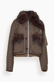 Sacai Wool Melton Blouson in Brown