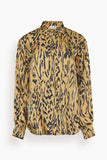 Forte Forte Moiree Print Satin Oversized in Honey