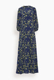 Bernadette Gowns Roxette Dress in Pencil Daisies Navy Bernadette Roxette Dress in Pencil Daisies Navy