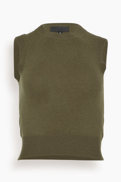 May Sweater Tank in Dark Moss