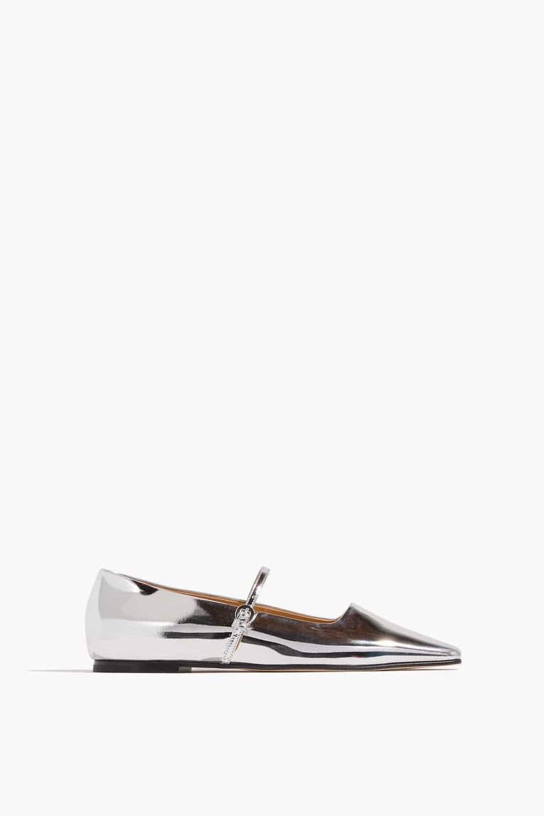 Dear Frances Ballet Flats Mary Jane Flat in Silver Dear Frances Mary Jane Flat in Silver