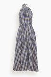 Rosie Assoulin Halter in the Name of Love in Navy Check