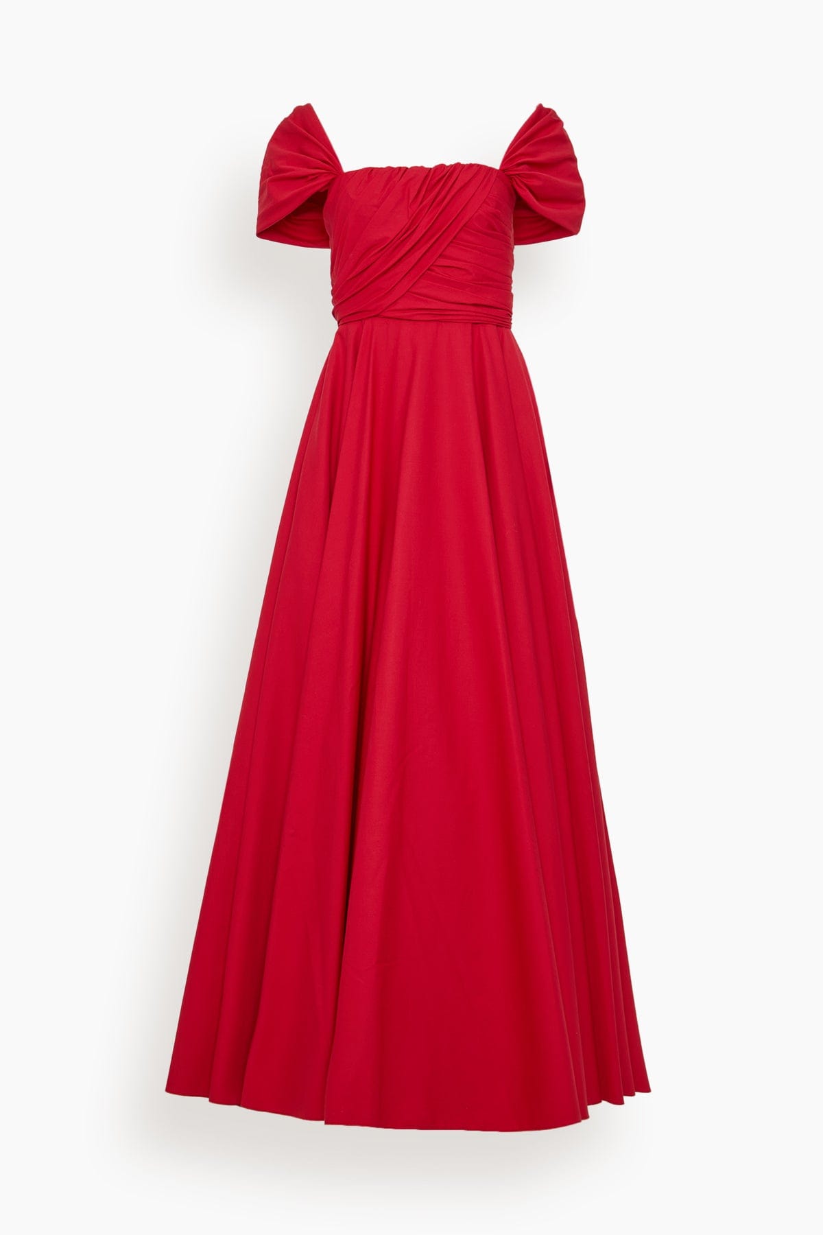 Giambattista Valli - Giambattista Valli Long Corsage Poplin Dress in Red 40 / 4 US - Hampden Clothing Giambattista Valli - Giambattista Valli Long Corsage Poplin Dress in Red 40 / 4 US - Hampden Clothing