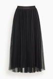 Forte Forte Tulle Soleil Plisse Skirt in Noir