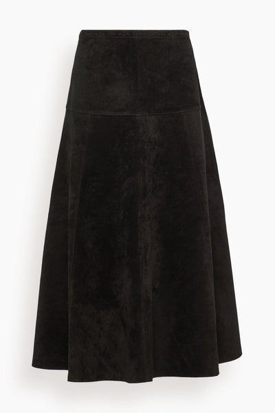 Ida Skirt in Noir Suede
