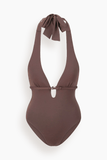 Staud La Jolla One Piece Dark Chocolate