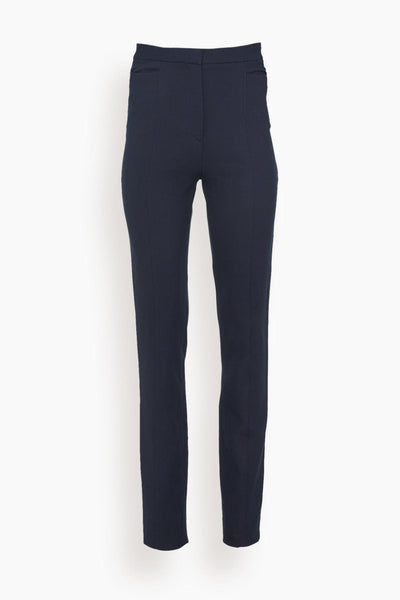 Slim Crepe Suit Trousers in Navy