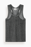 Isabel Marant Cevara Tank in Black/Silver