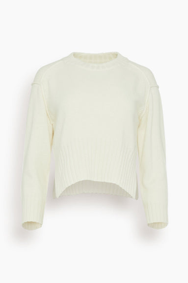 Loulou Studio Sweaters Lian Sweater in Ivory Loulou Studio Lian Sweater in Ivory