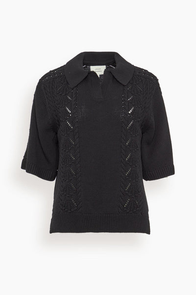 Kina Polo Sweater in Black