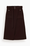 Plan C Skirt in Dark Brown