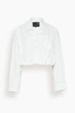 R13 Crossover Bubble Shirt in White