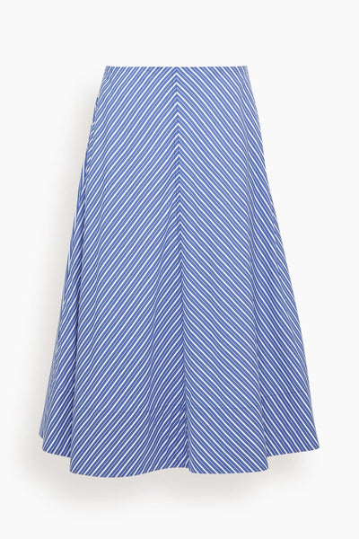 Knox Low Slung Circle Skirt in Navy Stripe
