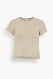 Sablyn Tops Yael Cropped Crew Neck Baby Tee in Eco Gravel Yael Cropped Crew Neck Baby Tee in Eco Gravel
