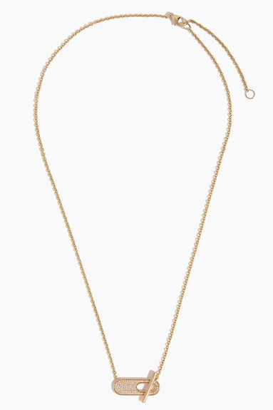 Dana Rebecca Necklaces Sylvie Rose Pave Toggle Necklace in 14k Yellow Gold Dana Rebecca Sylvie Rose Pave Toggle Necklace in 14k Yellow Gold