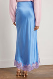 Dannijo Skirts High Slit Lace Applique Skirt in Cornflower Blue Dannijo High Slit Lace Applique Skirt in Cornflower Blue