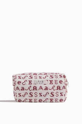 Kit Embroidery Cosmetic Case in Cream