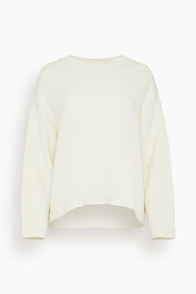 Alston Boyfriend Crewneck in Gardenia