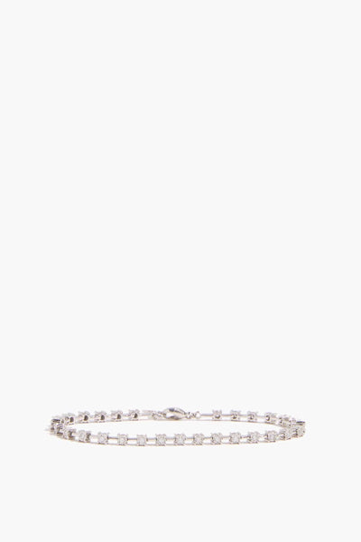 Ava Bea Interval Tennis Bracelet in 14k White Gold