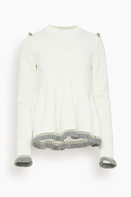 Knit Pullover in Off White