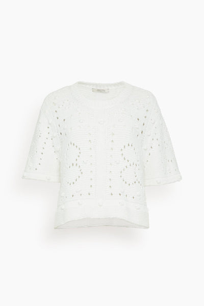 Bohemian Mood Pullover in Pure White