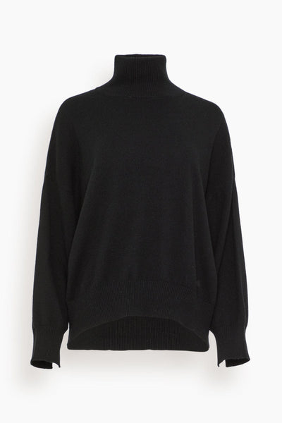 Murano High Collar Sweater in Black