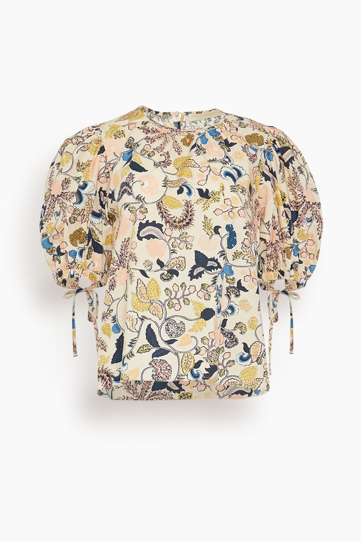 Ulla Johnson Coralie Short Sleeve Blouse in Magnolia