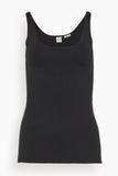 Toteme Tops Compact Knit Tank in Black Compact Knit Tank in Black