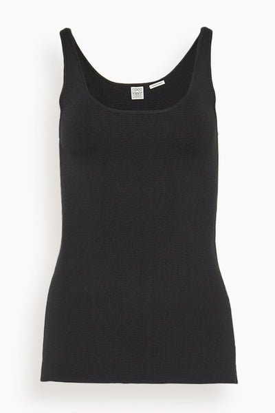 Compact Knit Tank in Black