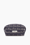 Sea Vita Embroidered Cosmetic Bag in Navy
