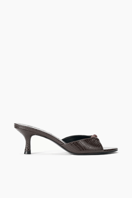 Brynn Mule in Espresso Snake