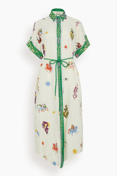 Alemais Dresses Seeker Embroidered Shirtdress in Multi