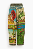 Alemais Ace Tapered Silk Pant in Multi