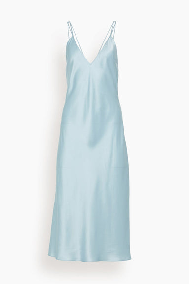 Dannijo Slip Dresses Deep V Multi Strap Midi Slip Dress in Blue Breeze